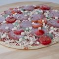 Отзыв о Пицца Ristorante "Salame, Mozzarella, Pesto": Обожаю именно эту пиццу.