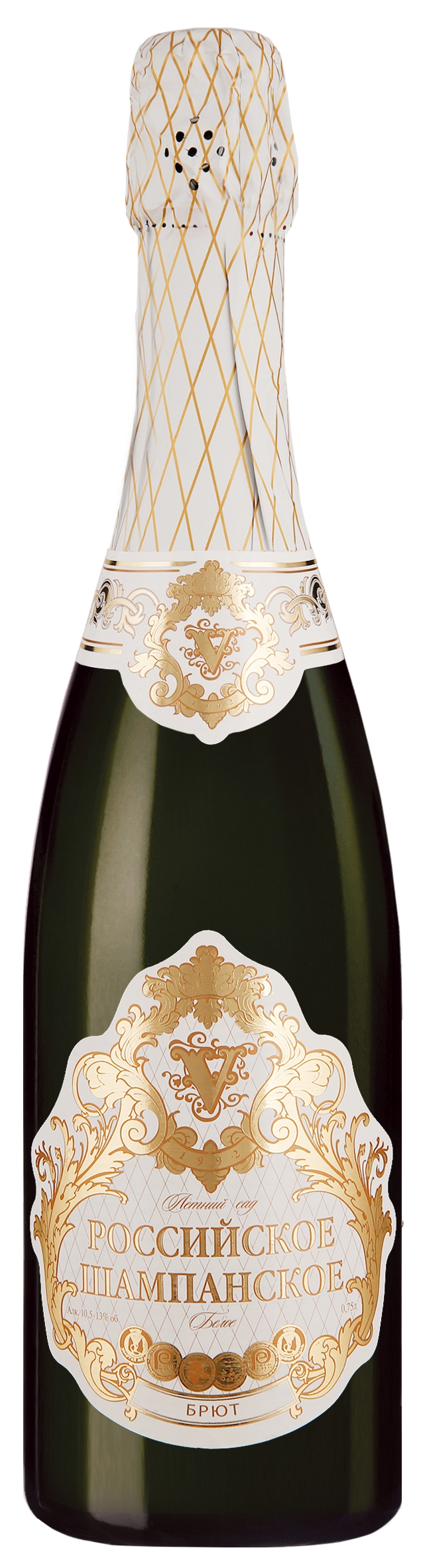 Российское шампанское белое брют "Летний сад" - шампанское с хорошим вкусом