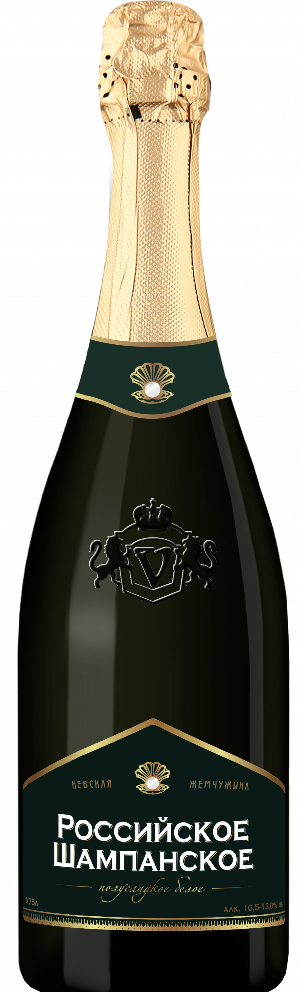Российское шампанское белое полусладкое "Невская Жемчужина" - Гармоничный, свежий и полный вкус.