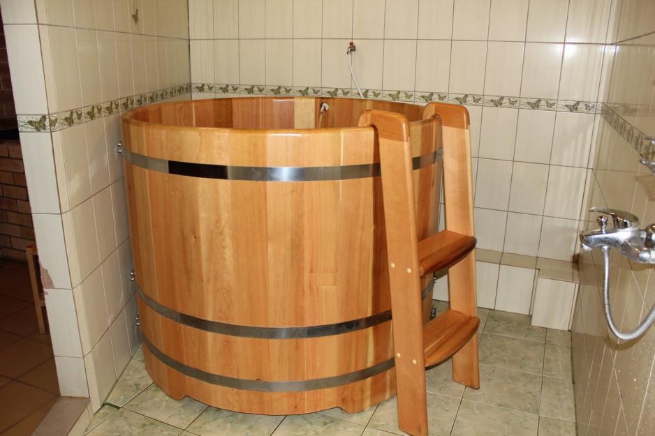 Деревянная купель для бани Фитородник, круглая 1300 мм
