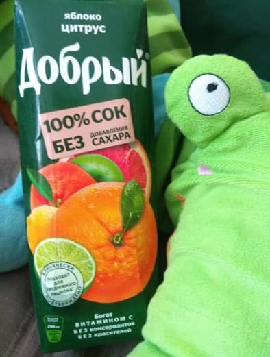 Сок Добрый Яблоко - Цитрус - очень вкусный сок, богатый на витамины - то, что нужно в зимний период