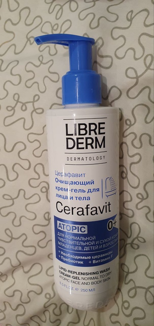 LIBREDERM  CERAFAVIT Очищающий липидовосстанавливающий крем-гель с церамидами и пребиотиком 400 мл - Супер увлажняющий крем-гель для сухой кожи
