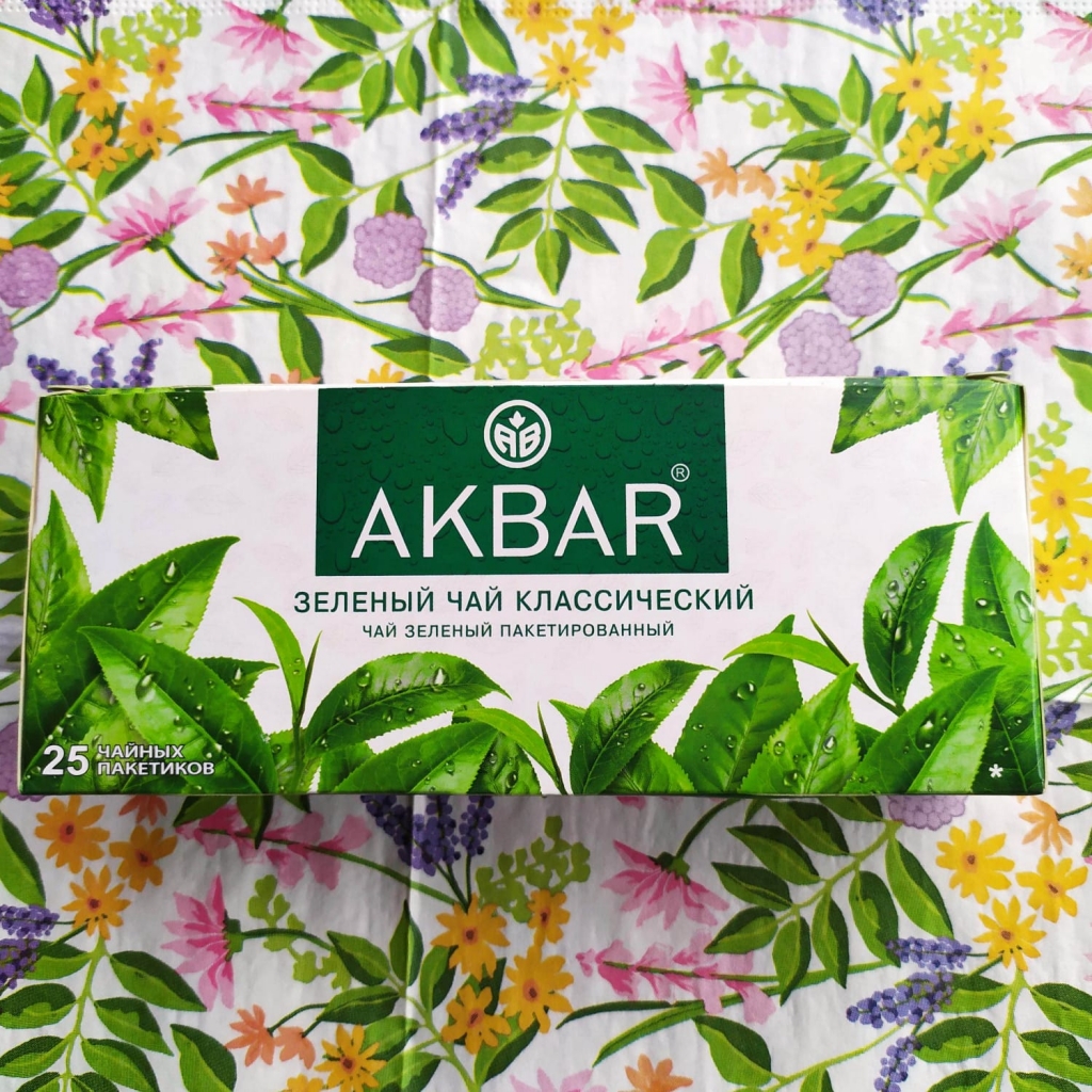 Чай Akbar зеленый классический пакетированный - С зеленым Классическим чаем Акваr мы вместе уже 5-6 лет