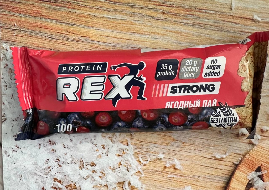 Протеиновый батончик Protein Rex Strong - Полезный перекус с батончиком Strong от  Protein Rex