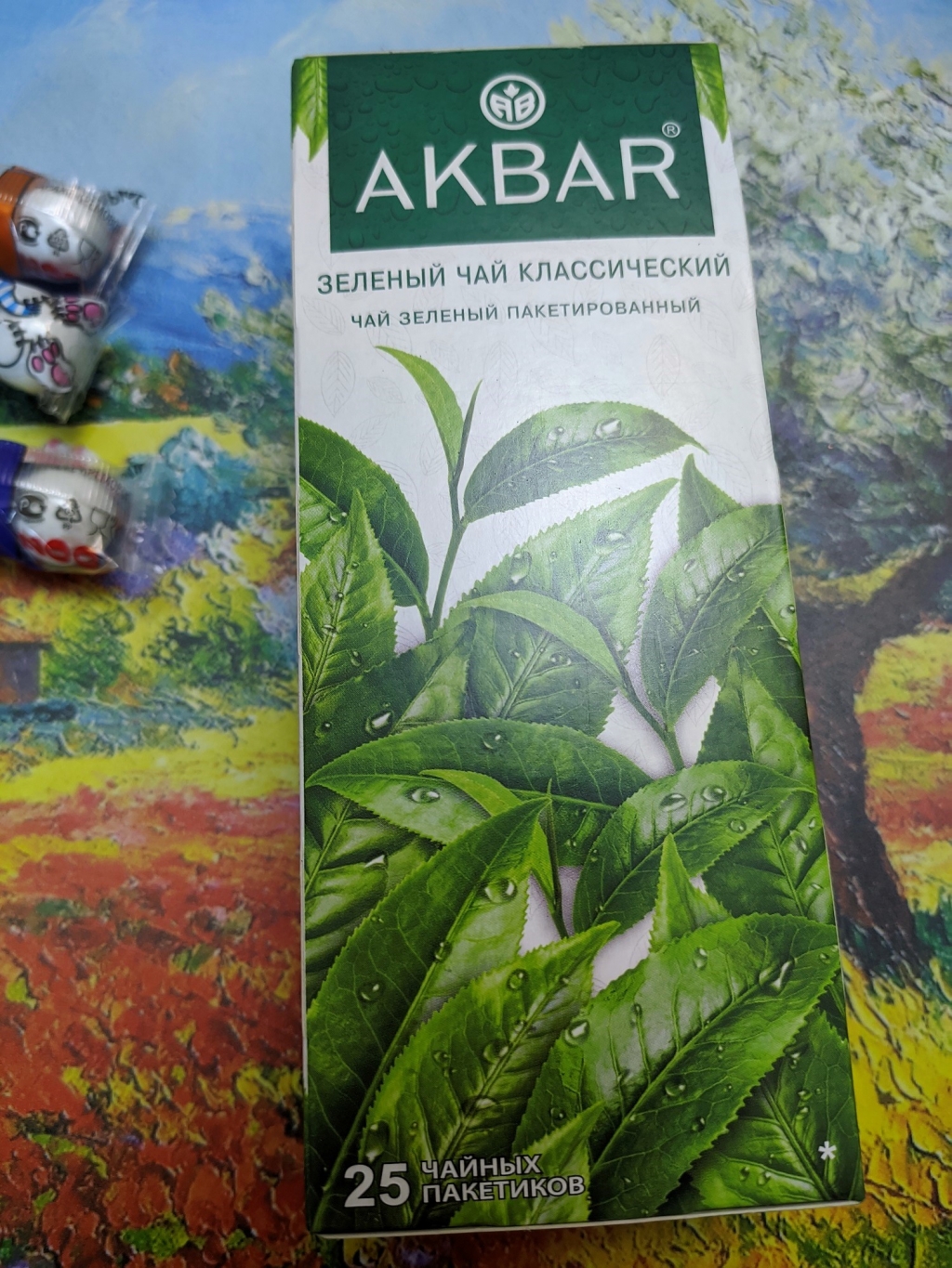 Чай зеленый Akbar "Классический", 25 пакетиков - Вкусный зеленый чай от Акбар