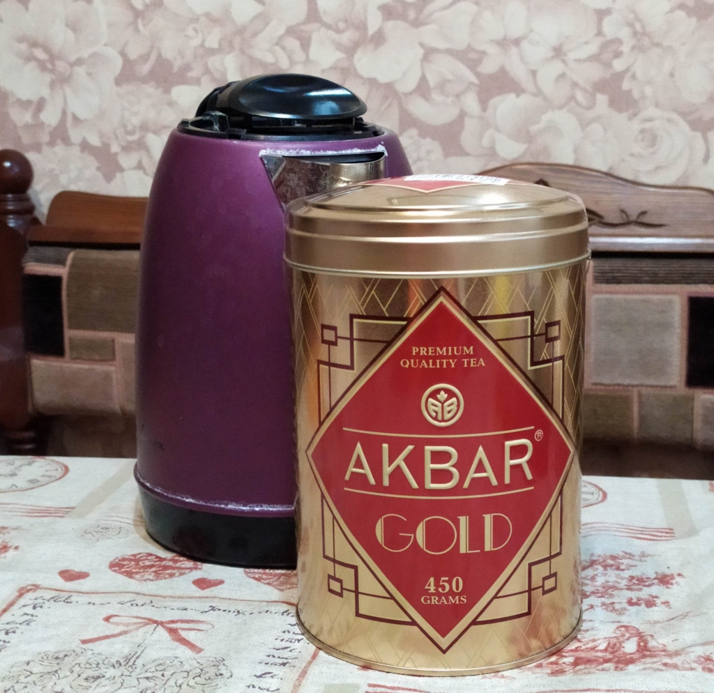 Чай черный Akbar Gold среднелистовой, банка 450 г - Хороший, настоящий цейлонский чай