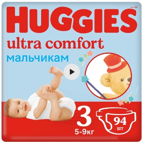 Подгузники HUGGIES Ultra Comfort для мальчиков - Хаггис Ультра Комфорт