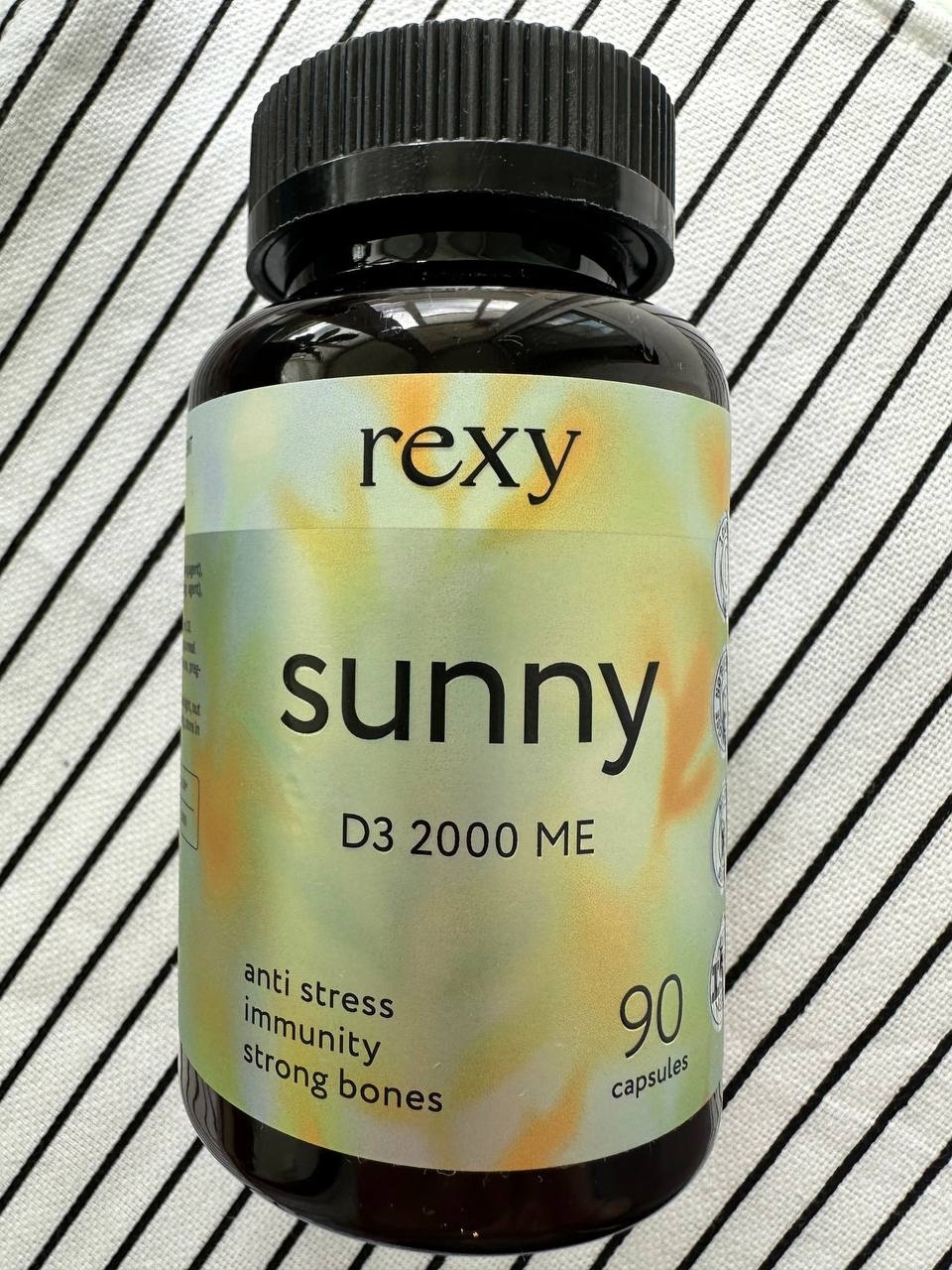 Витамины Rexy Sunny Витамин Д3, (D3 2000 ME), витаминный комплекс для иммунитета метаболизма, нервно - Отличный комплекс для отличного состояния и настроения!