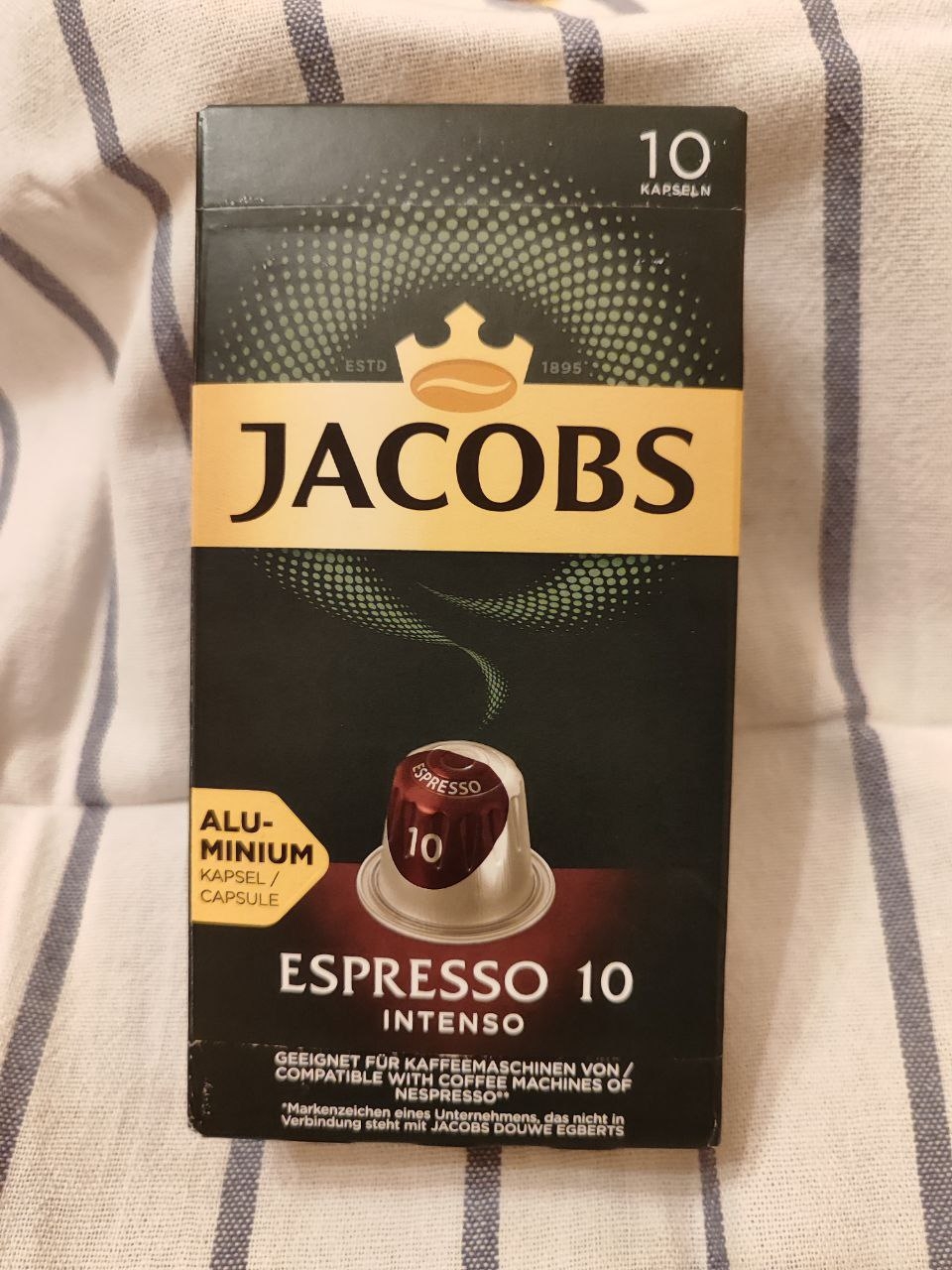 Капсулы Jacobs  Espresso Intenso 10 - Люблю Espresso Intenso за яркий бодрящий эффект